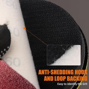 3/4/5/6/7인치 40개입 샌딩 디스크 원형 사포 시트 세트 페이퍼 광택 연마 패드 자동차 용지