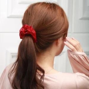 머리끈 슈슈 고무줄 스크런치 곱창끈 오로라 헤어끈 곱창 헤어밴드 새틴 올림머리끈