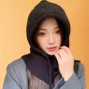 트웰브미 171g 프리미엄 니트 바라클라바 넥워머 여성 겨울 방한 후드 보온 모자