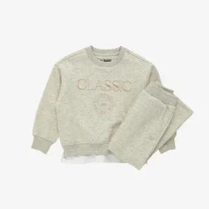 뉴발란스키즈트레이닝세트 RQJ NK9YE4803G-39 NBgC 기모 레이어드 크롭 셋업