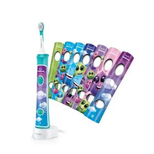 필립스 소닉케어 치아균케어 블루투스 어린이 충전식 전동칫솔 HX6321/03 아쿠아 1개