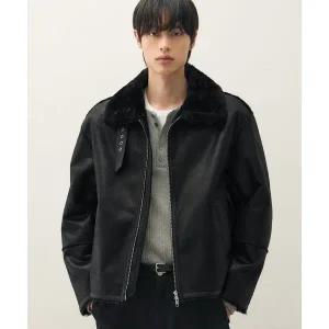 [1월 5일 배송] DRAW FIT 오버사이즈 스웨이드 라인 무스탕 자켓 [ALL BLACK] DFJ케이투 k2402BKBK 219250