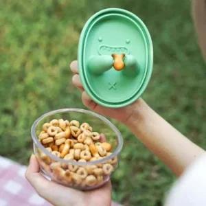 손가락집게형 간식통 과자 수납 스넥박스 실리콘 아이디어상품