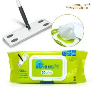 물걸레패드(대) 30p 물걸레청소기 리필용/정전기청소포/청소물티슈/청소용물티슈/청소부직포/청소티슈/