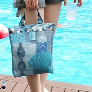 [베프몰]비치백 YFKI5033 메쉬 물놀이가방 물놀이 토트