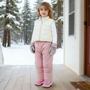 [보리보리/베이-비]BAY-B 유아 스키복 아동 스키바지 키즈 겨울 방한 패딩 눈썰매복 스노우 팬츠 핑크