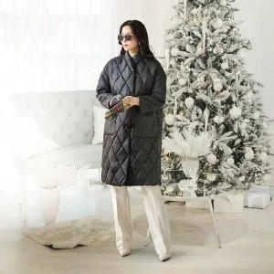 [NS홈쇼핑](삽)퀼팅 누빔 터틀 패딩 롱코트(색상선택)[35595669]