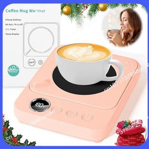 A26P 커피 컵 워머 (책상용) 전기 가열 머그컵 자동 차단 기능 사무실 책상/가정용 주방 핑크색 미국 플매