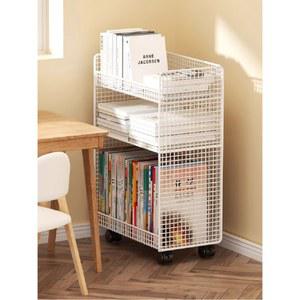 틈새 책상 철제 서랍장 테이블 달린 가방 이동식 아래 수납 책 다층 선반 책장 바퀴
