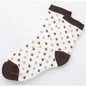 [S588BW9]포인트 패션 양말 페이크삭스 삭스 흰갈색