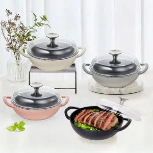 [에지리]블랙아이언 무쇠 주물냄비 20cm / 인덕션 베이비웍 무쇠솥 미니웍 솥밥