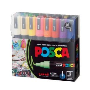 미쯔비시 포스카 마카세트 PC5M16C 마카펜 POP 16개입