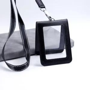 양면 카드 케이스 사원증 목걸이 명찰 출입증 교통카드 홀더 WFKWSU3