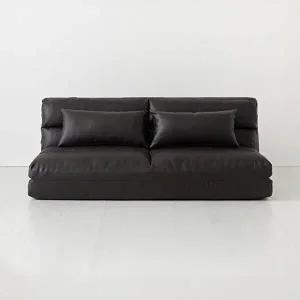 [마켓비]앰보 3인 좌식 소파베드 블랙브라운 9656.5371