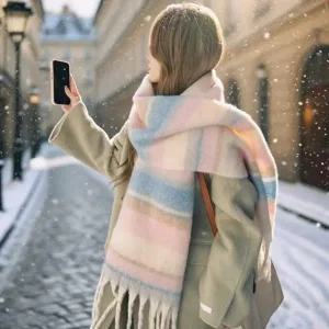 [엠에스]25098 포근 소프트 머플러 190X28cm 보들목도리 목도리 커플목도리 사은품 파스텔머플러