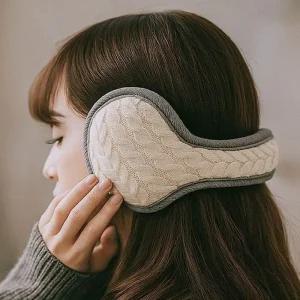 [라일리] Rly 히키스 니트 꽈배기 방한귀마개 접이식 겨울 귀도