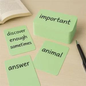 상상페이퍼 컬러 양면 단어카드 200매 암기카드 그린