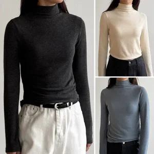 여성 국산 앙고라 무지 반폴라 긴팔티 기본티 이너티 -WTS0988- 가을 겨울
