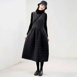 [하프클럽/](55~88)블랙퀼팅컬트 원피스 캐주얼원피스 니트원피스 엄마옷 퀼
