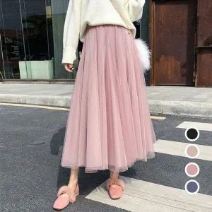 [하프클럽/]샤랄라 롱스커트 치마 스커트 롱치마 빅사이즈 여성