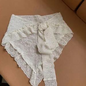 [하프클럽/]여성 플라워 자수 레이어드 치마 삼각 레이스 랩 스커트