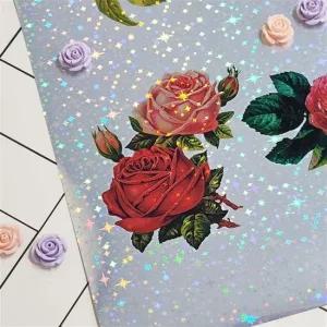 안개꽃 패턴 접착 인쇄 용지 인쇄스티커