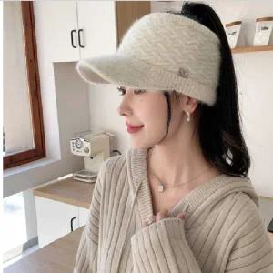 여성골프모자 여성니트썬캡 1P 패션 방한 모자 데일리룩 아웃도어 데일리 캐디방한모자