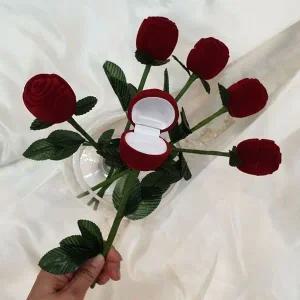 [하프클럽/]장미한송이 반지케이스 프로포즈 고백