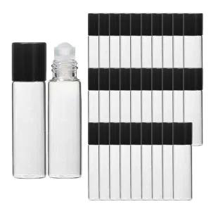 [알티피아]롤온 향수용기 공병 블랙 뚜껑 투명 5ml 30개