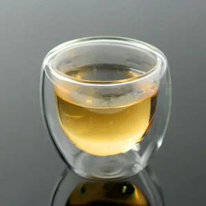 내열 이중유리 찻잔 2p 80ml 미니투명잔