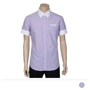 [하프클럽/]와이셔츠 남자 정장셔츠 반팔셔츠 스트라이프 루즈