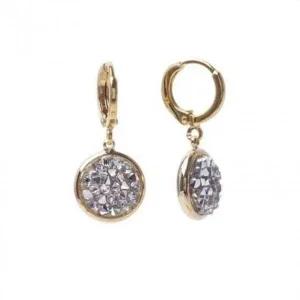 E237 크리스탈 귀걸이 골드 미니 화이트