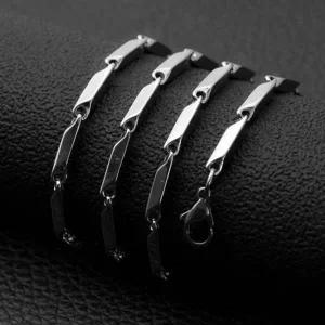 써지컬스틸 체인 목걸이 대나무 상승 목걸이