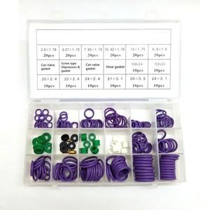 자동차 AC 충전 호스용 고무 O링 세트 유압 공기 가스 HVAC 파이프 링용 도장 모음 수리 상자