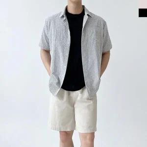 [하프클럽/]데일리 남자 스트라이프 체크셔츠 셔츠 드레스 정장