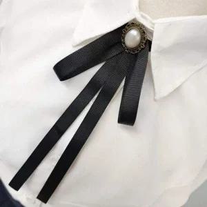 리본 넥타이 여자 브로치 졸업 옷핀 뱃지