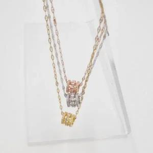 써지컬스틸 큐빅 목걸이 팬던트 목줄 체인