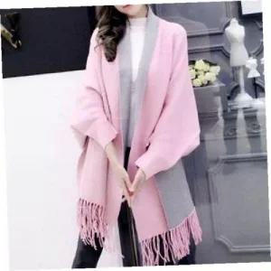 숄 핑크그레이샤로미가디건숄망토머플러 WFKQEUG