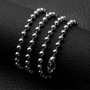 [하프클럽/]스틸 인기 써지컬 군번줄 체인 감성 목걸이(3.2mm) 남