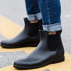 [룽스]하이탑운동화 디테일 남성 첼시 레인부츠