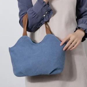 [룽스]여성 버킷백 간편 소지품 캔버스 토트백