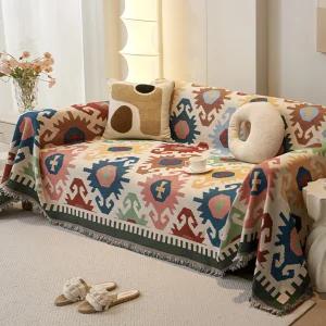 데미이엔 양면용 캠핑러그 빈티지 소파 블랭킷 커버