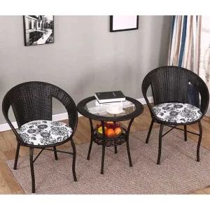 발코니 티타임 라탄 방수 부부테이블 카페 테라스 다락 펜션