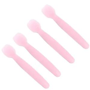 도블레 실리콘 이유식 유아 수저 스푼 4개 세트 핑크