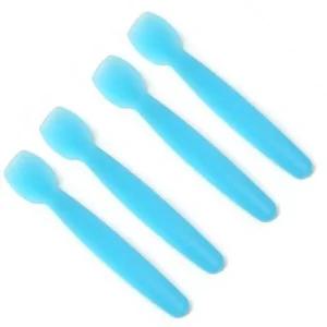 도블레 실리콘 이유식 유아 수저 스푼 4P 세트 블루