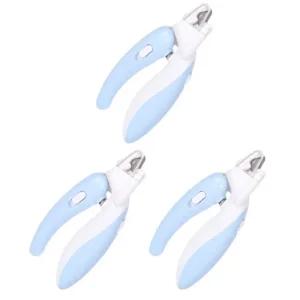 펫토리아 고양이 강아지 발톱깎이 안전 LED 블루 3개