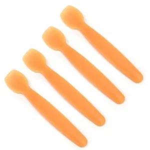 도블레 실리콘 이유식 유아 수저 스푼 4P 세트 오렌지