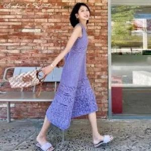 (127000075) 바람숭숭니트롱드레스 플 롱 호캉스 원피 (WFG2FYH)