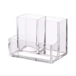 아크릴펜홀더 3칸책상정리 투명사무용품 펜홀더 책상정리함