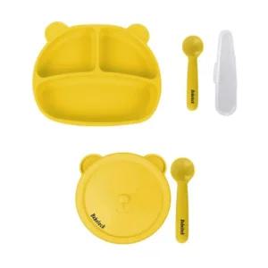 베베락 유아식기 흡착 식판 간식 흡착볼 실리콘 세트